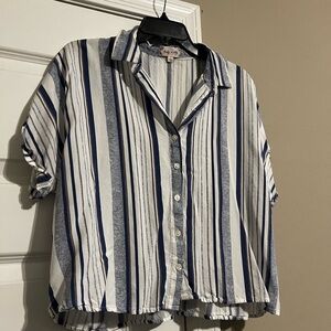 Striped Button-Up Shirt